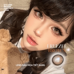Kính áp tròng 1 ngày FREEZEE BROWN màu nâu sáng tây giãn tròng to GTRENDY - Realcon Color 50