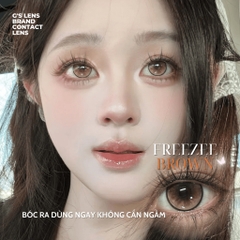 Kính áp tròng 1 ngày FREEZEE BROWN màu nâu sáng tây giãn tròng to GTRENDY - Realcon Color 50