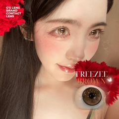 Kính áp tròng 1 ngày FREEZEE BROWN màu nâu sáng tây giãn tròng to GTRENDY - Realcon Color 50