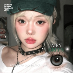 Kính áp tròng 1 ngày AIRY GREEN màu xanh lá tự nhiên giãn tròng to GTRENDY