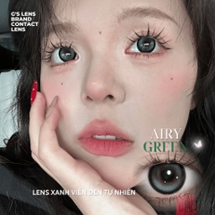 Kính áp tròng 1 ngày AIRY GREEN màu xanh lá tự nhiên giãn tròng to GTRENDY