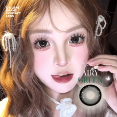 Kính áp tròng 1 ngày AIRY GREEN màu xanh lá tự nhiên giãn tròng to GTRENDY