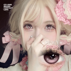 Kính áp tròng 1 ngày SPACY PINK màu hồng sáng tây giãn tròng vừa GTRENDY