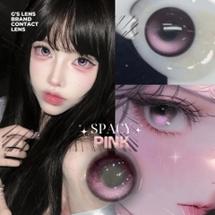 Kính áp tròng 1 ngày SPACY PINK màu hồng sáng tây giãn tròng vừa GTRENDY