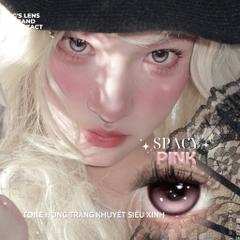 Kính áp tròng 1 ngày SPACY PINK màu hồng sáng tây giãn tròng vừa GTRENDY