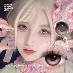 Kính áp tròng 1 ngày SPACY PINK màu hồng sáng tây giãn tròng vừa GTRENDY