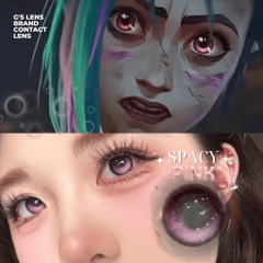 Kính áp tròng 1 ngày SPACY PINK màu hồng sáng tây giãn tròng vừa GTRENDY