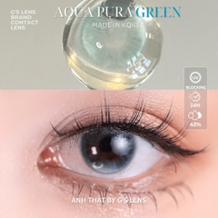 Kính áp tròng 6 tháng AQUA PURA GREEN màu xanh lá sáng tây giãn tròng nhỏ