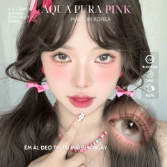 Kính áp tròng 6 tháng AQUA PURA PINK màu hồng sáng tây giãn tròng nhỏ
