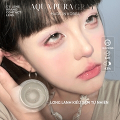 Kính áp tròng 6 tháng AQUA PURA GRAY màu xám sáng tây giãn tròng nhỏ