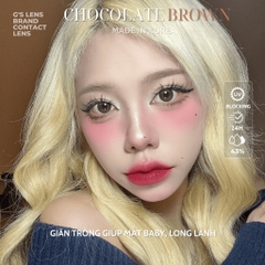 Kính áp tròng 6 tháng CHOCOLA BROWN màu choco tự nhiên giãn tròng vừa