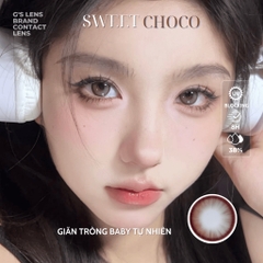 Kính áp tròng 6 tháng SWEET CHOCO màu choco tự nhiên giãn tròng nhỏ GTRENDY - MC38