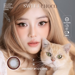 Kính áp tròng 6 tháng SWEET CHOCO màu choco tự nhiên giãn tròng nhỏ GTRENDY - MC38