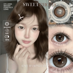 Kính áp tròng 6 tháng SWEET CHOCO màu choco tự nhiên giãn tròng nhỏ GTRENDY - MC38