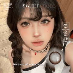 Kính áp tròng 6 tháng SWEET CHOCO màu choco tự nhiên giãn tròng nhỏ GTRENDY - MC38