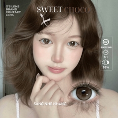Kính áp tròng 6 tháng SWEET CHOCO màu choco tự nhiên giãn tròng nhỏ GTRENDY - MC38