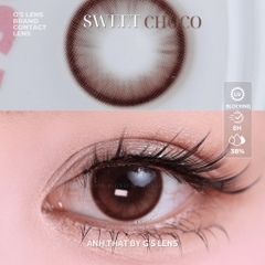 Kính áp tròng 6 tháng SWEET CHOCO màu choco tự nhiên giãn tròng nhỏ GTRENDY - MC38