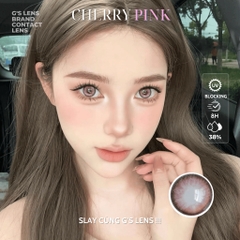 Kính áp tròng 6 tháng CHERRY PINK màu hồng sáng tây giãn tròng nhỏ GTRENDY - MC38