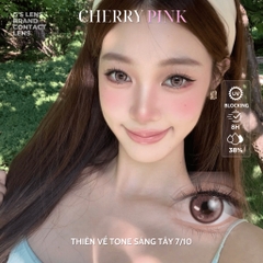 Kính áp tròng 6 tháng CHERRY PINK màu hồng sáng tây giãn tròng nhỏ GTRENDY - MC38