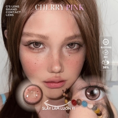Kính áp tròng 6 tháng CHERRY PINK màu hồng sáng tây giãn tròng nhỏ GTRENDY - MC38