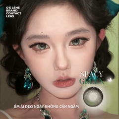 Kính áp tròng 1 ngày SPACY GREEN màu xanh lá sáng tây giãn tròng vừa GTRENDY