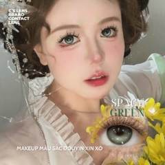 Kính áp tròng 1 ngày SPACY GREEN màu xanh lá sáng tây giãn tròng vừa GTRENDY
