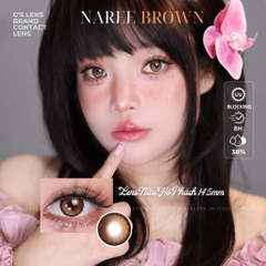 Kính áp tròng 6 tháng NAREE BROWN màu nâu sáng tây giãn tròng vừa GTRENDY - MC38