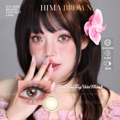 Kính áp tròng 6 tháng HIMA BROWN màu nâu sáng tây giãn tròng vừa GTRENDY - MC38