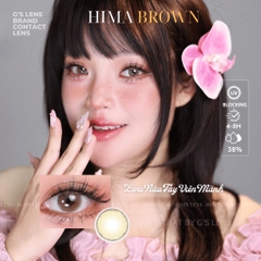 Kính áp tròng 6 tháng HIMA BROWN màu nâu sáng tây giãn tròng vừa GTRENDY - MC38