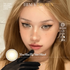 Kính áp tròng 6 tháng HIMA BROWN màu nâu sáng tây giãn tròng vừa GTRENDY - MC38