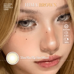 Kính áp tròng 6 tháng HIMA BROWN màu nâu sáng tây giãn tròng vừa GTRENDY - MC38
