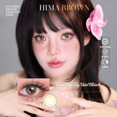 Kính áp tròng 6 tháng HIMA BROWN màu nâu sáng tây giãn tròng vừa GTRENDY - MC38