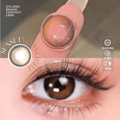 Kính áp tròng 6 tháng SUNSET MOONLIGHT BROWN màu nâu tự nhiên giãn tròng nhỏ GTRENDY - MC38