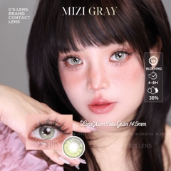 Kính áp tròng 6 tháng MIZI GRAY màu xám rêu sáng tây giãn tròng nhỏ GTRENDY - MC38