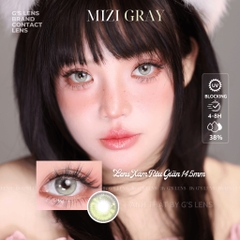 Kính áp tròng 6 tháng MIZI GRAY màu xám rêu sáng tây giãn tròng nhỏ GTRENDY - MC38