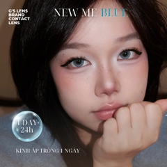 Kính áp tròng 1 ngày NEW ME BLUE màu xanh dương sáng tây giãn tròng nhỏ GTRENDY