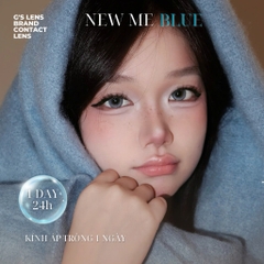 Kính áp tròng 1 ngày NEW ME BLUE màu xanh dương sáng tây giãn tròng nhỏ GTRENDY