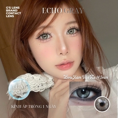 Kính áp tròng 1 ngày ECHO GRAY màu xám sáng tây giãn tròng to GTRENDY - Realcon Color 50