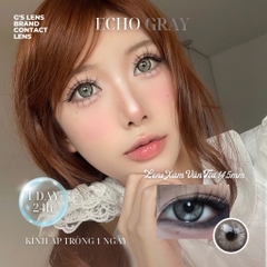 Kính áp tròng 1 ngày ECHO GRAY màu xám sáng tây giãn tròng to GTRENDY - Realcon Color 50