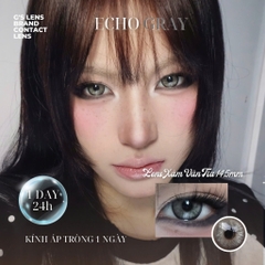 Kính áp tròng 1 ngày ECHO GRAY màu xám sáng tây giãn tròng to GTRENDY - Realcon Color 50
