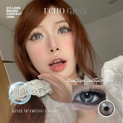 Kính áp tròng 1 ngày ECHO GRAY màu xám sáng tây giãn tròng to GTRENDY - Realcon Color 50