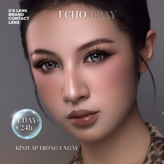 Kính áp tròng 1 ngày ECHO GRAY màu xám sáng tây giãn tròng to GTRENDY - Realcon Color 50