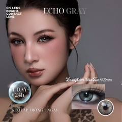 Kính áp tròng 1 ngày ECHO GRAY màu xám sáng tây giãn tròng to GTRENDY - Realcon Color 50
