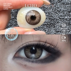 Kính áp tròng 1 ngày ECHO BROWN màu nâu sáng tây giãn tròng to GTRENDY - Realcon Color 50
