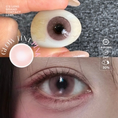 Kính áp tròng 1 ngày GLOW TINT PINK màu hồng sáng tây giãn tròng nhỏ GTRENDY