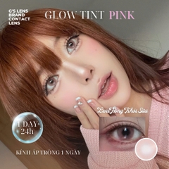 Kính áp tròng 1 ngày GLOW TINT PINK màu hồng sáng tây giãn tròng nhỏ GTRENDY