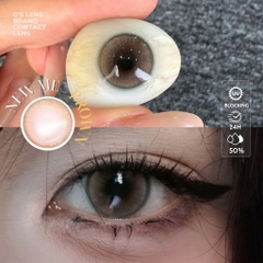 Kính áp tròng 1 ngày NEW ME BROWN màu nâu sáng tây giãn tròng nhỏ GTRENDY