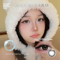 Kính áp tròng 1 ngày SWEET BREAN GRAY màu xám tự nhiên giãn tròng nhỏ GTRENDY