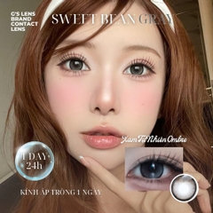 Kính áp tròng 1 ngày SWEET BREAN GRAY màu xám tự nhiên giãn tròng nhỏ GTRENDY