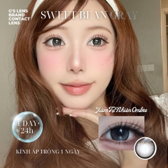 Kính áp tròng 1 ngày SWEET BREAN GRAY màu xám tự nhiên giãn tròng nhỏ GTRENDY